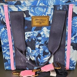 Betsey Johnson Blue Floral Tote Bag